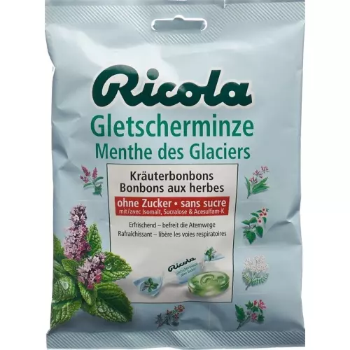 Ricola glacier mint candy without sugar bag 125 g