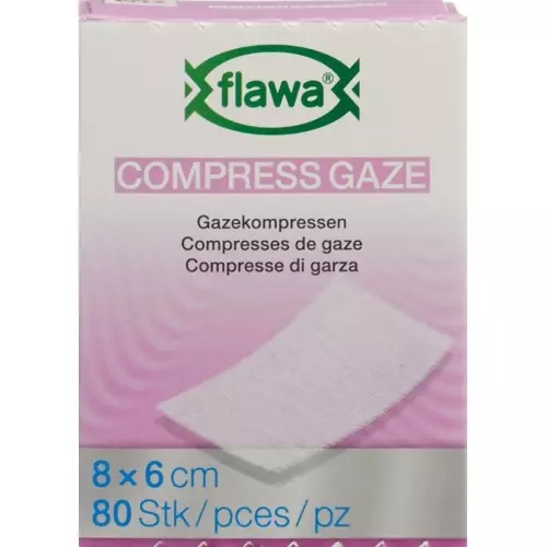 Flawa Gazekompressen Geschnitten 6x8cm 80 Stück buy online
