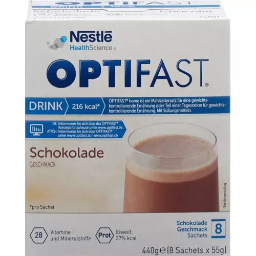 Optifast Drink Chocolate 8 bags 55g buy online