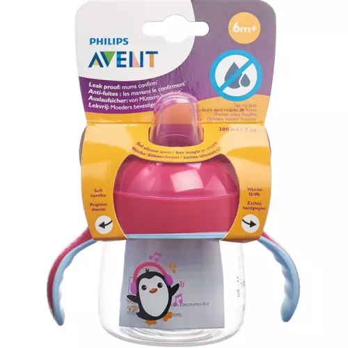 Avent Philips Schnabelbecher Sil 200ml Rosa Pingu buy online