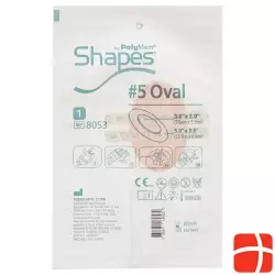 Polymem Shape 5 Wundverband 8.9x12.7cm Oval Steril 15 X
