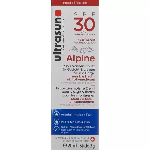 Ultrasun Alpine SPF 30 20ml + 2.3ml Lipstick buy online