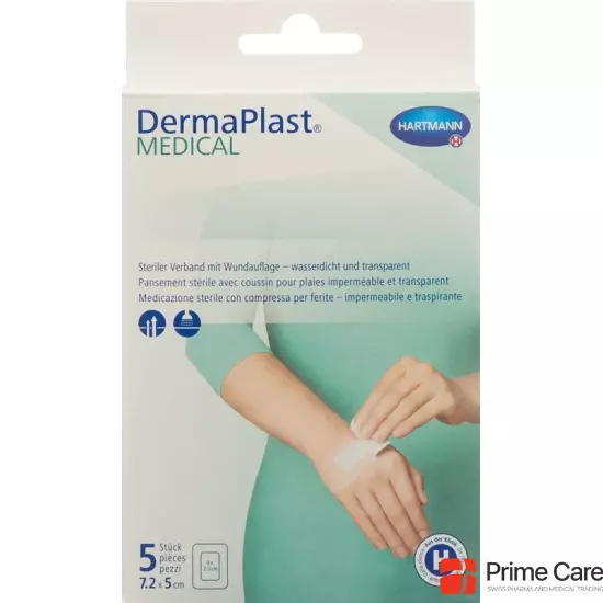 Dermaplast Medical Transparentverba 7.2x5cm 5 Stück buy online