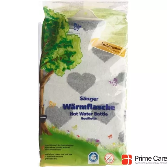Saenger Wärmflasche Naturkau Strickb 2L Herze buy online