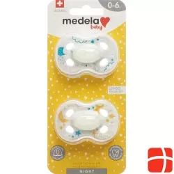 Medela Baby Soother Night & Night Animals 2 pieces