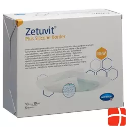 Zetuvit Plus Silicone Border 10x10cm 10 Stück