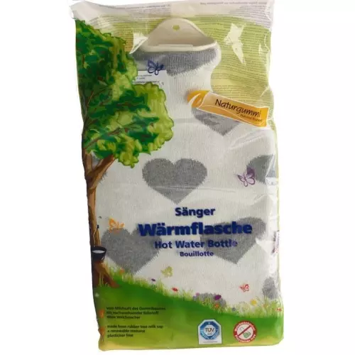 Saenger Wärmflasche Naturkau Strickb 2L Herze buy online