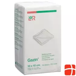 Gazin Faltkompressen 10x10cm 12-fach Rk 100 Stück