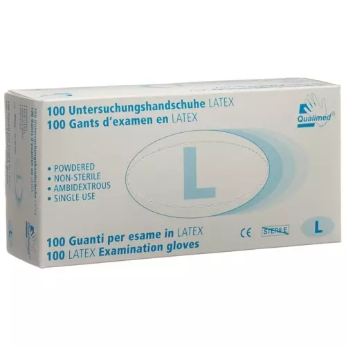 Qualimed Untersuchungs-Handschuhe Latex Grösse L Gepudert Unsteril 100 Stück buy online
