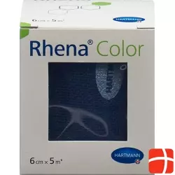 Rhena Color Elastic Bandages 6cmx5m Blue
