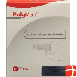 Polymem Fingerver Silver Med Hydroakt No.2 6 Stück