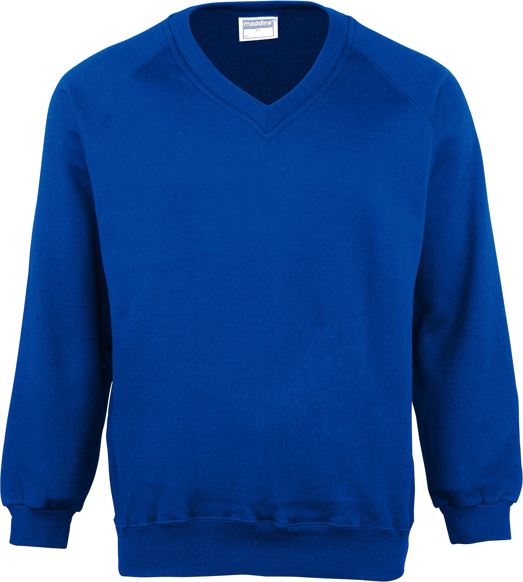 Maddins Sweatshirt Pullover Coloursure V Neckline